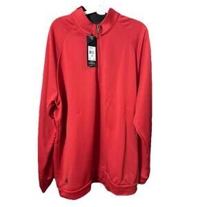 NWT Red Adidas 1/4 Zip Jacket Mens Adult XL MSRP $60